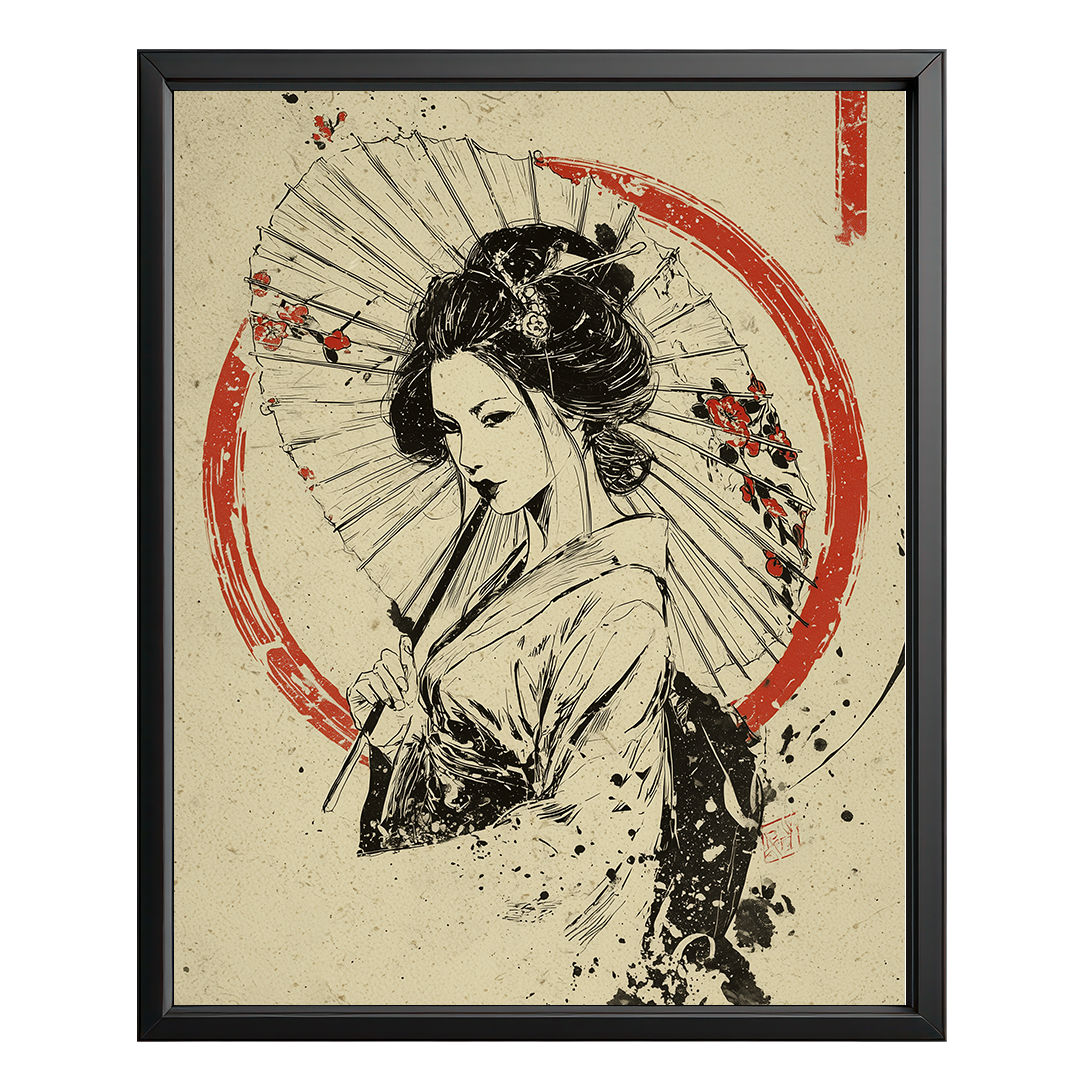 Japanese Geisha Wall Art – Elegant Japanese Wall Decor – Takumiya