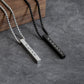 Japanese Engraved Bar Necklace for Men