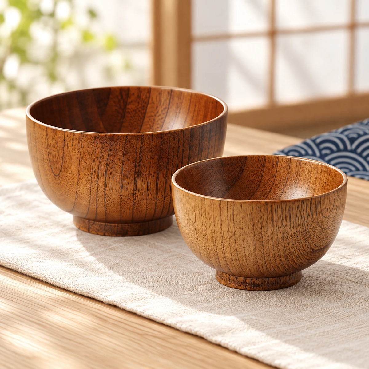 Maru Japanese Wooden Bowl – Rice and Soup