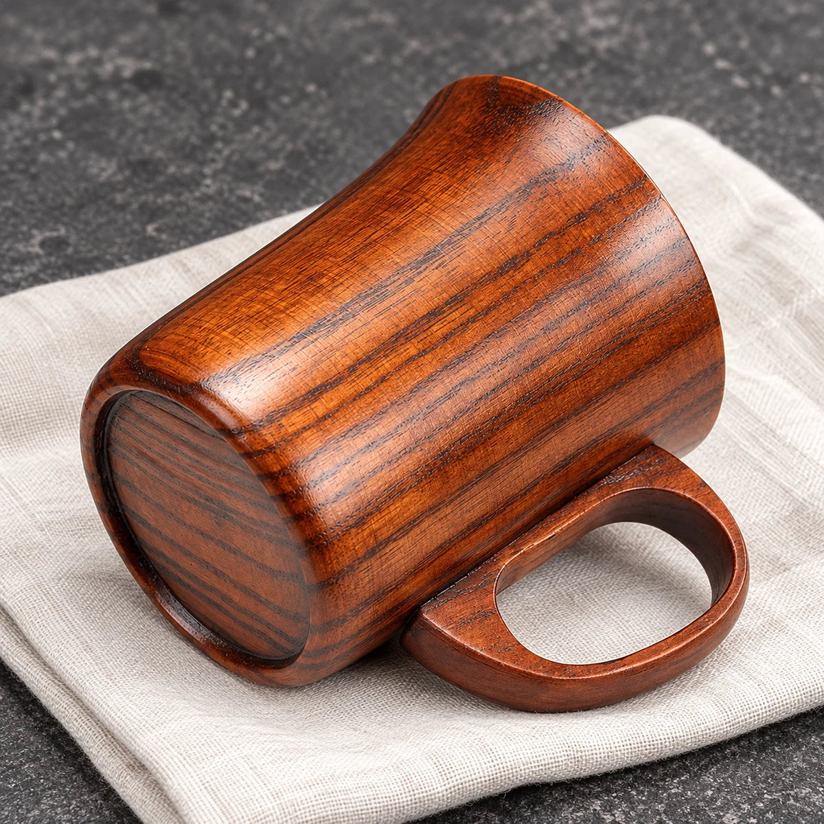 Natsume Japanese Wooden Mug – Jujube Wood, 250 ml