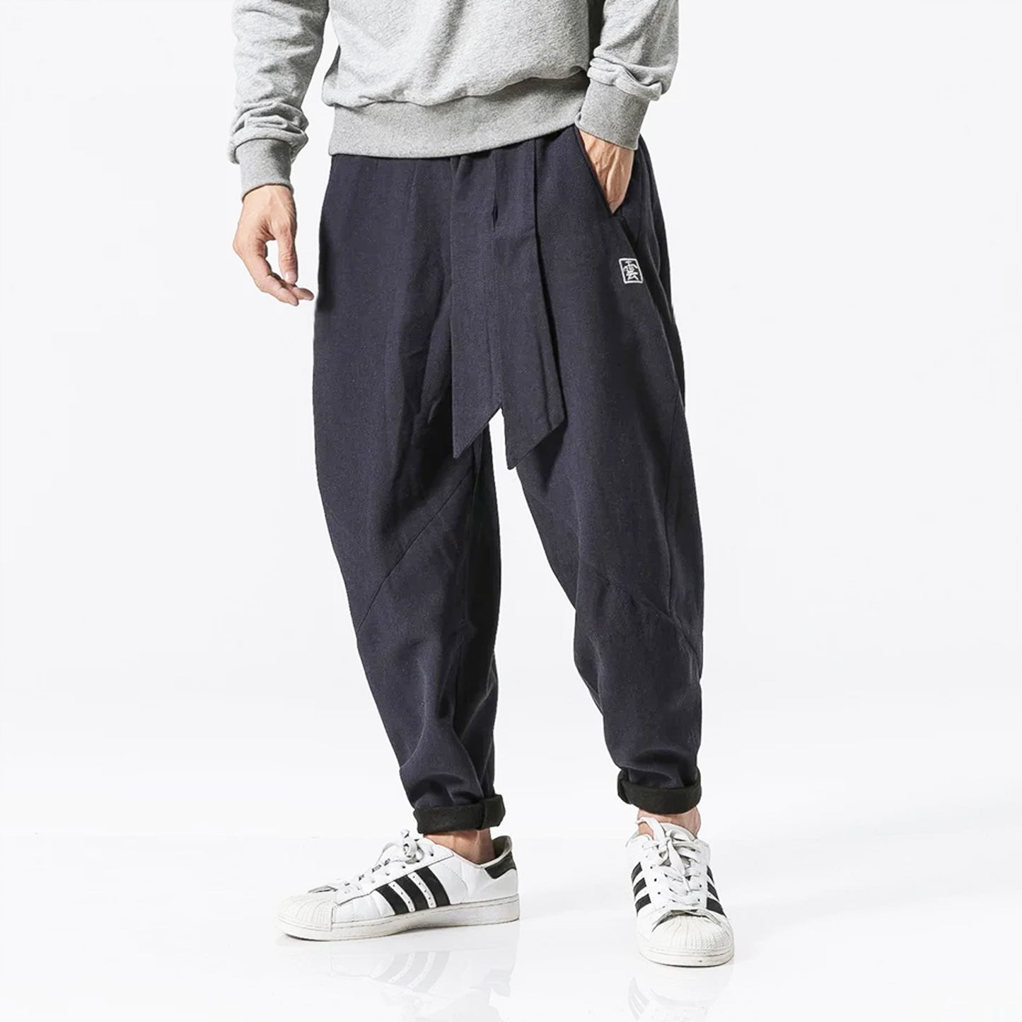 pantalon samouraï japonais gris