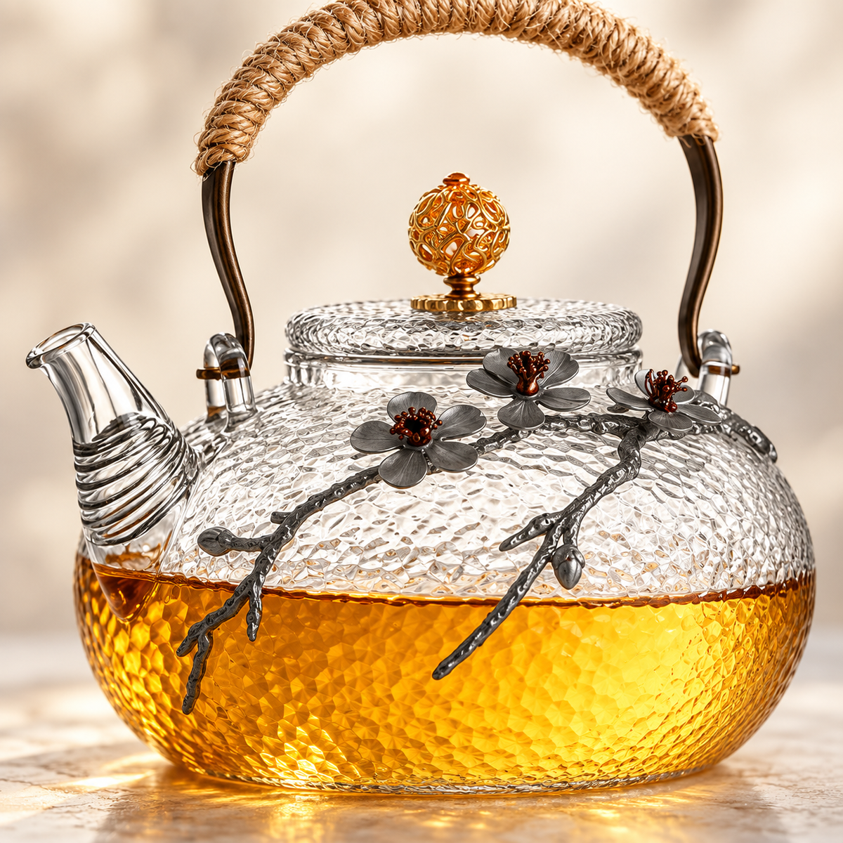 Ume Japanese Glass Teapot